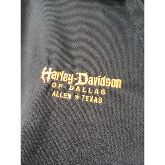 Edwards Harley Davidson of Dallas Motorcycle Black Polo Shirt XL - Picture 3 of 10